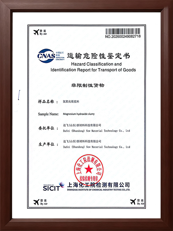 运输危险性鉴定书—浆料空运